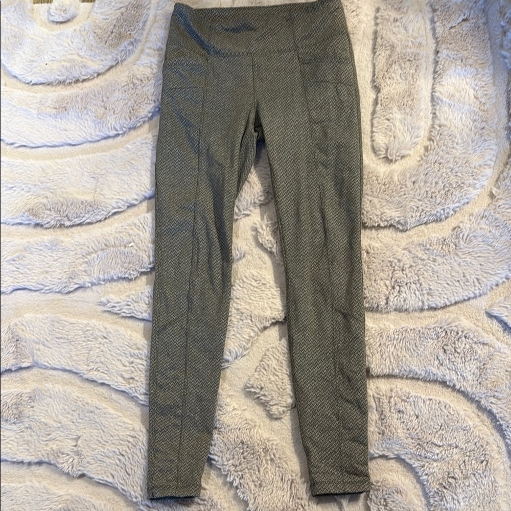 Athleta Gray Textured Leggings